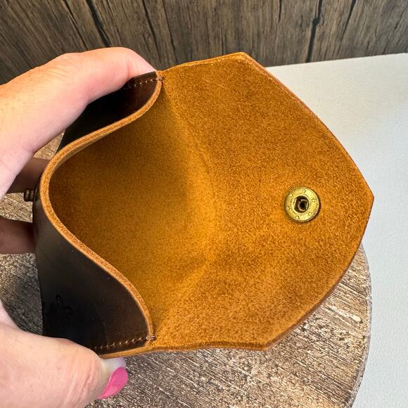 Genuine Leather Wallet NEUTRAL BROWN Credit Card Holder Wallet NEW FAST SHIP - Picture 5 of 5